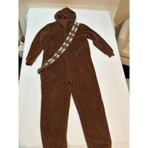 Star Wars CHEWBACCA One Piece Fuzzy Pajama Sleepwear / Costume.    Size - Large